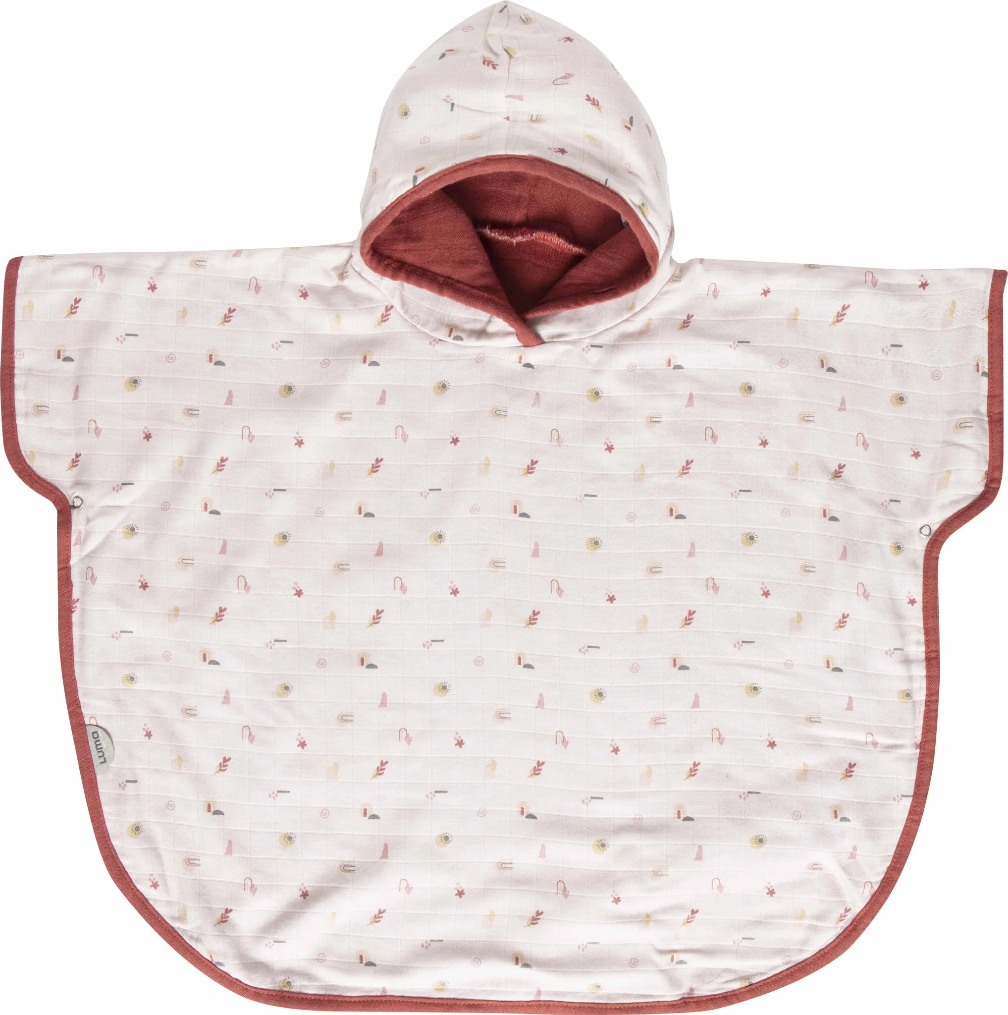 Luma Hydrofiel poncho LUMA Sunset Shapes voorkant Poncho's met Print