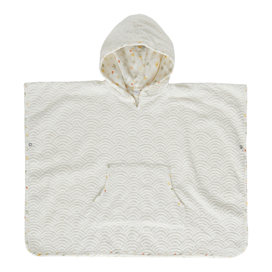 Poncho Badcape Bohemian Garden voorkant Poncho's met Print