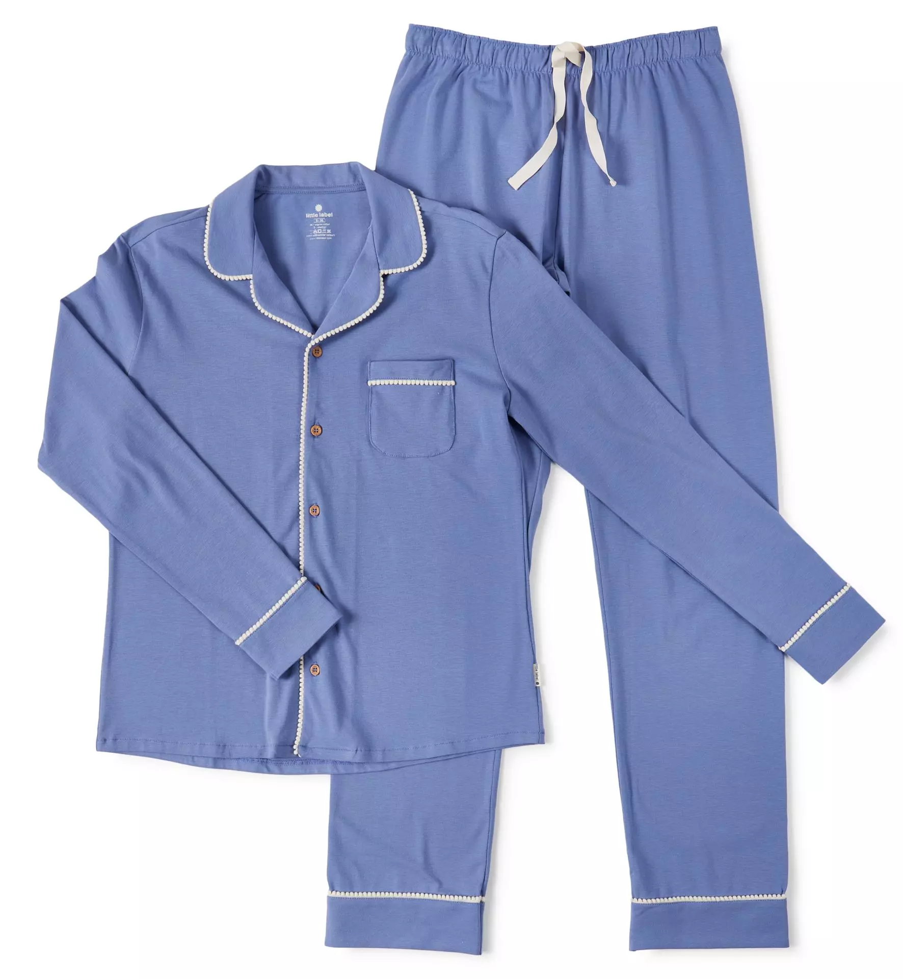 klassieke dames pyjama hemelsblauw. Klassieke meisjes pyjama